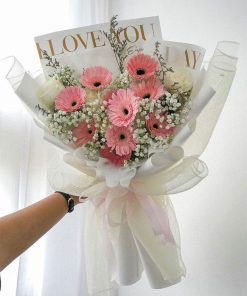 Bó Hoa Sinh Nhật Giá Rẻ Hồng Cam Đồng Tiền