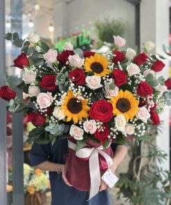 Lẵng hoa mừng khai trương màu đỏ - SSLHKT20