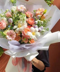 Bó mix nhiều loại hoa style garden - SSBH853